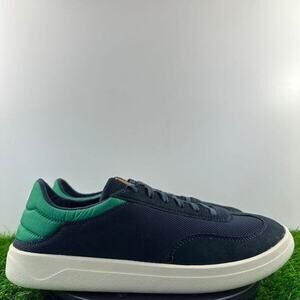 OluKai Punini Court Sneakers Men Size 13 Blue Green Leather Suede Shoes NEW